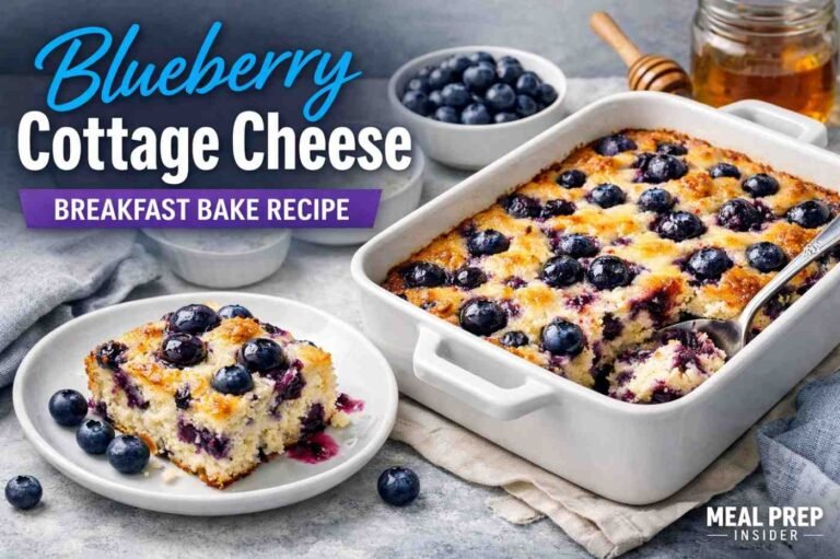 Blueberry Cottage Cheese Breakfast Bake