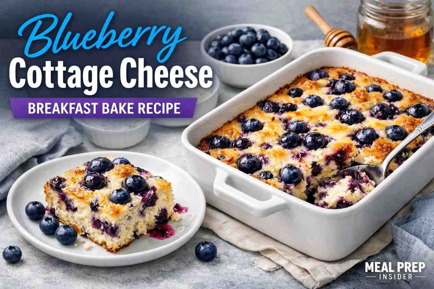 Blueberry Cottage Cheese Breakfast Bake
