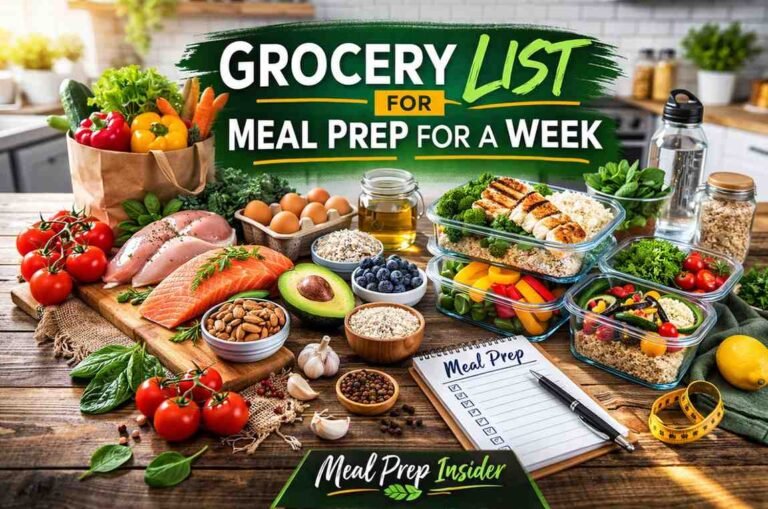 Grocery List for Meal Prep for a Week
