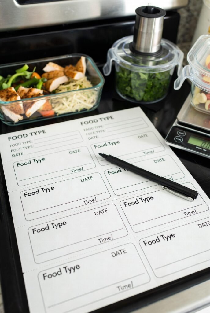 Meal Prep Labels and a Marker