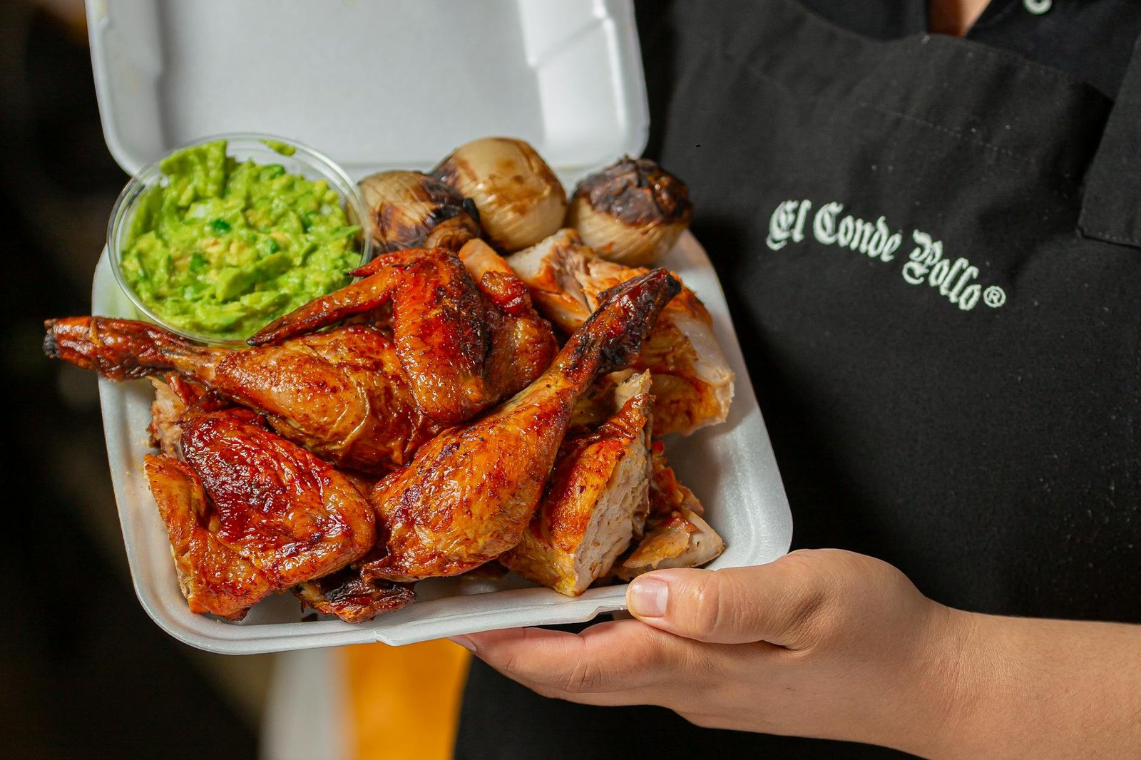 takeaway chicken served in a restaurant