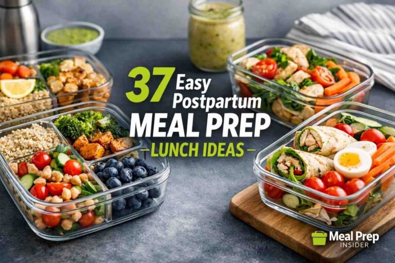 Postpartum Meal Prep Lunch Ideas