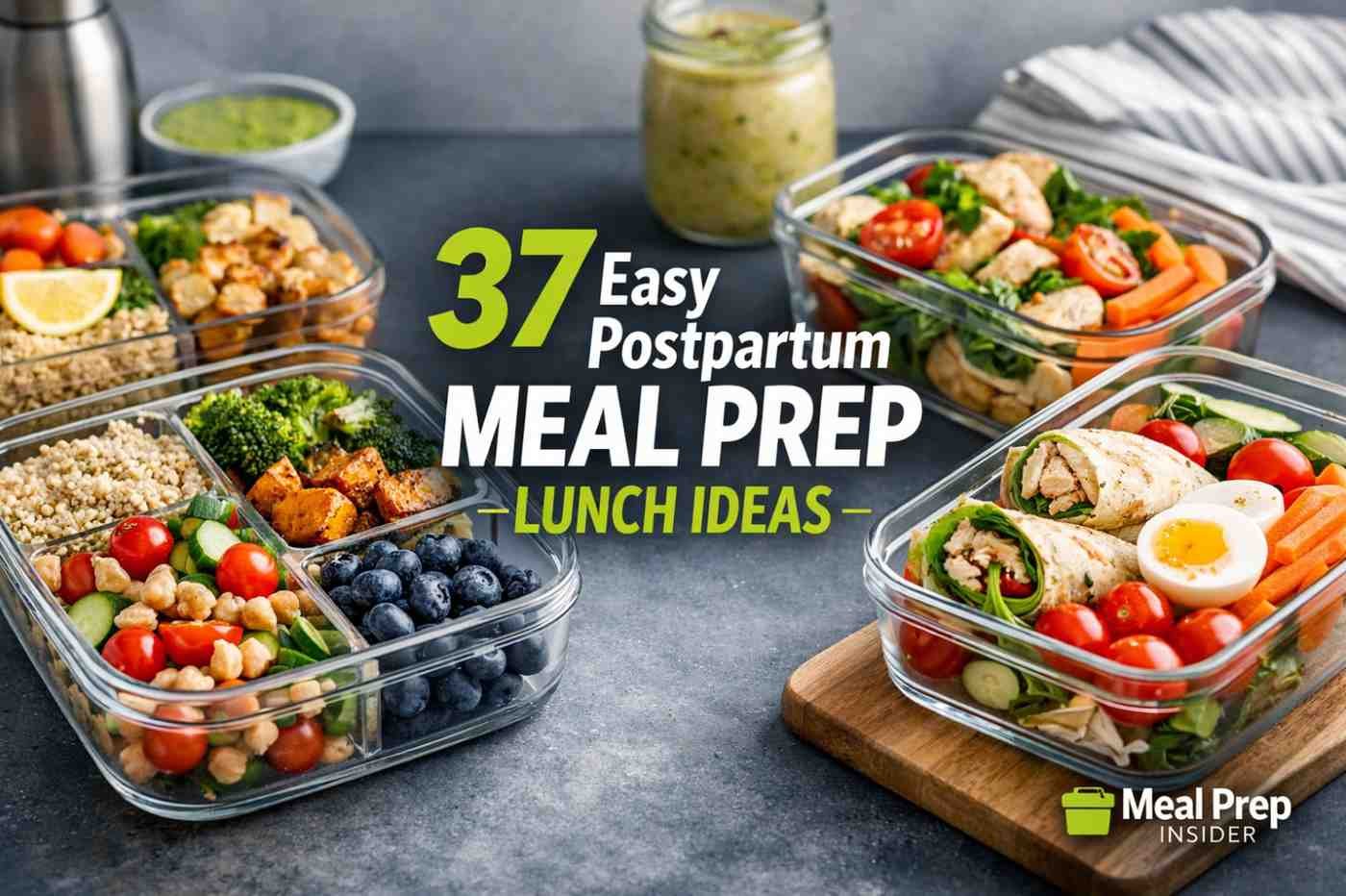 Postpartum Meal Prep Lunch Ideas