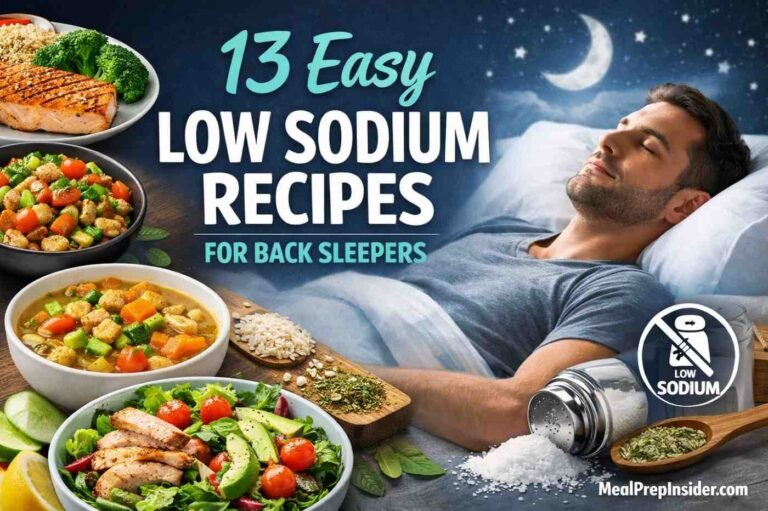 low sodium recipes for back sleepers