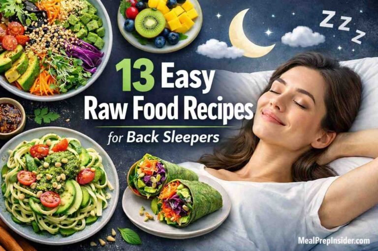 raw food recipes for back sleepers