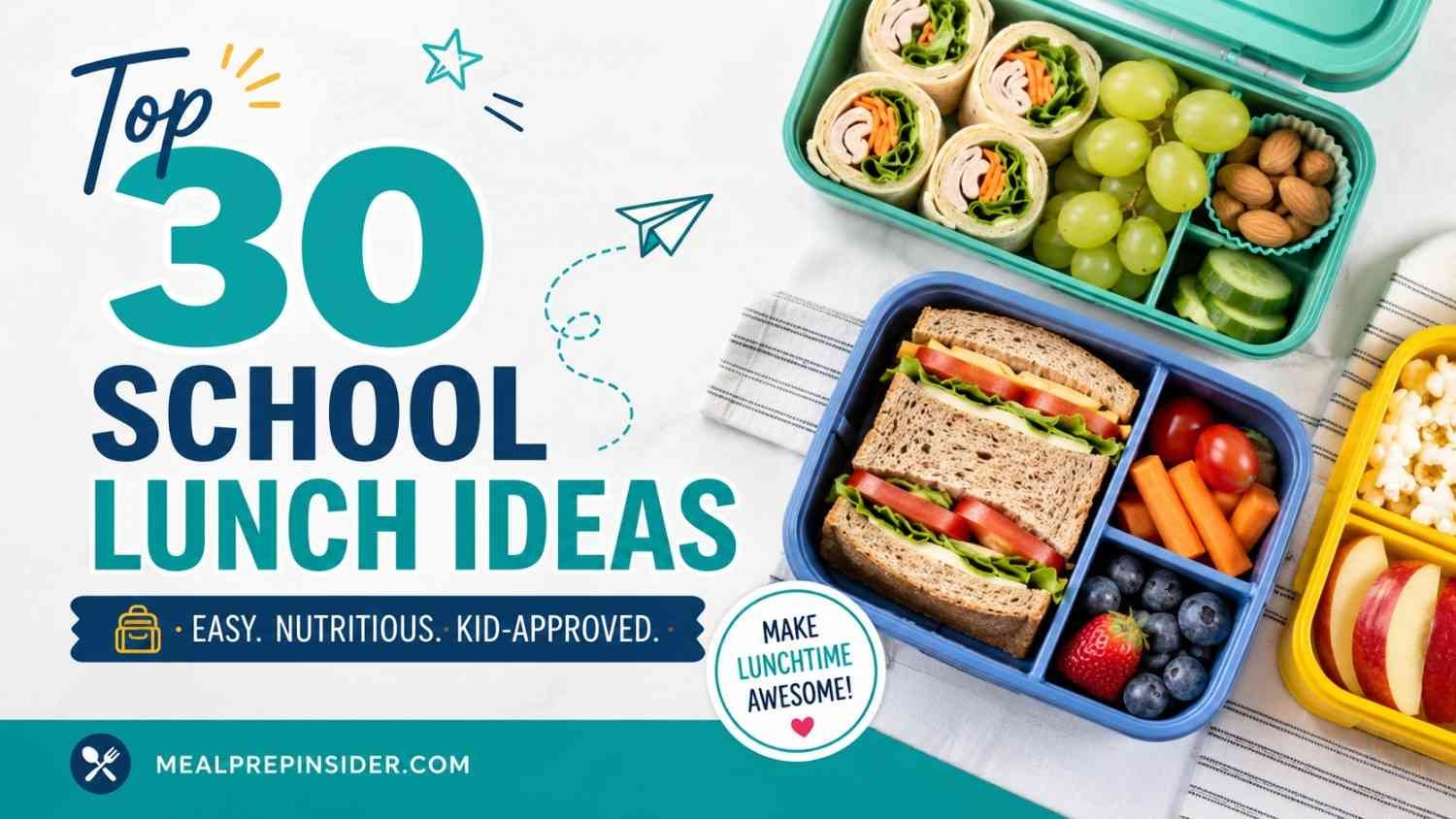 30 school lunch ideas